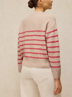 STRIPE HENLEY SWEATER