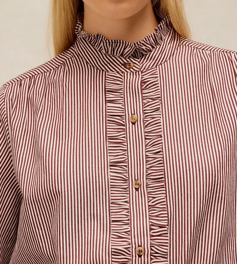 FRILL NECK SHIRT