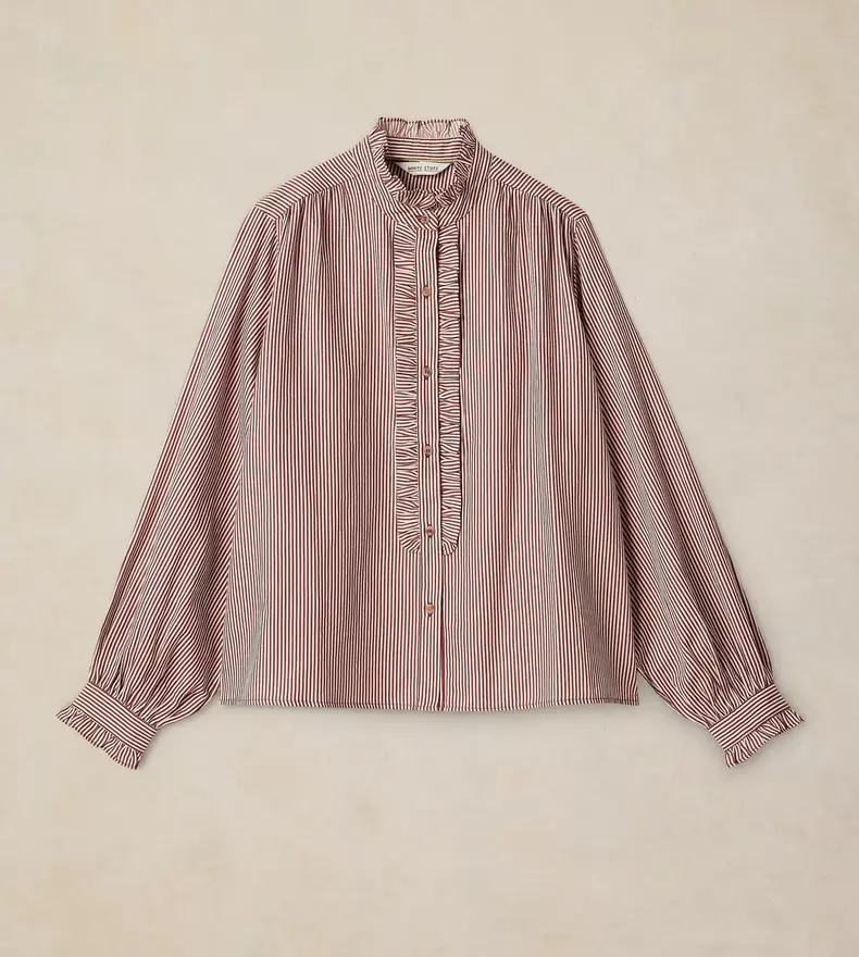 FRILL NECK SHIRT