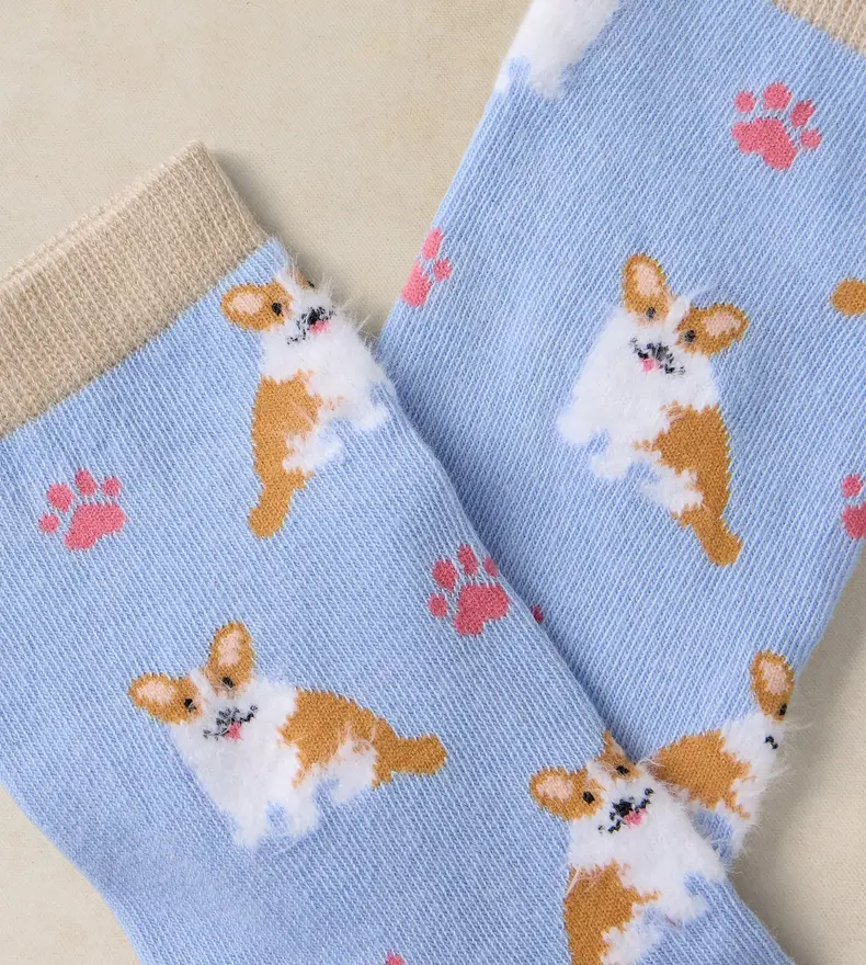 FLUFFY CORGI ANKLE SOCK