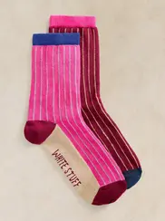 DUO CHAUSSETTES CÔTELÉES