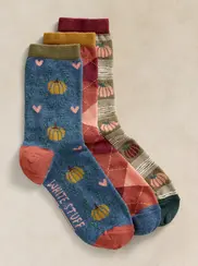 TRIO CHAUSSETTES CITROUILLES