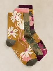 TRIO CHAUSSETTES FLEURIES