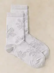 FLORAL TEXTURE ANKLE SOCK
