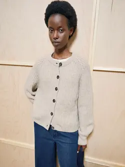 RIB KNIT CARDIGAN