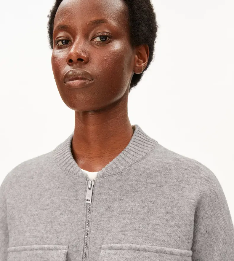 VESTE BOMBER EN MAILLE