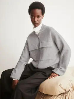 VESTE BOMBER EN MAILLE