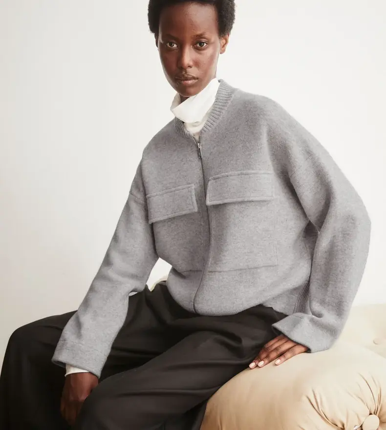 BOMBER KNIT JACKET