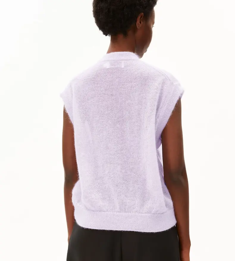 GILET EN MOHAIR MÉLANGÉ