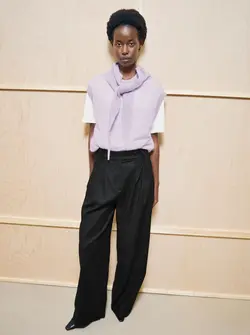 GILET EN MOHAIR MÉLANGÉ