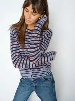 MMMILVI STRIPE CARDIGAN