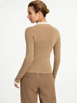 RUFFLE DETAIL SWEATER