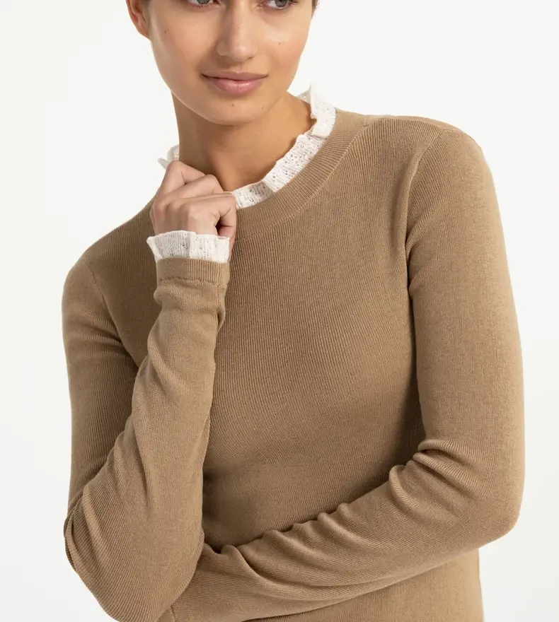 RUFFLE DETAIL SWEATER