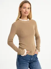 RUFFLE DETAIL SWEATER