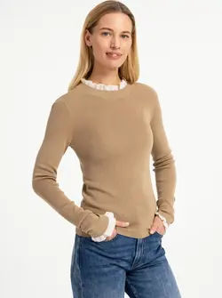 RUFFLE DETAIL SWEATER