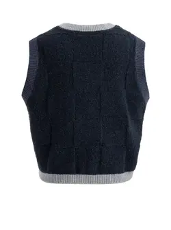 CHECK TEXTURED SPENCER