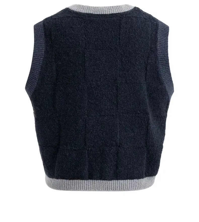 PULL  TEXTURÉ À CARREAUX