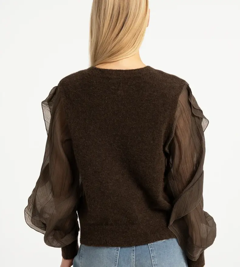 PULL À MANCHES TISSÉES