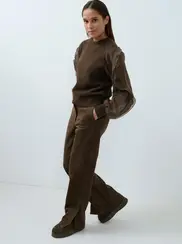 PULL À MANCHES TISSÉES