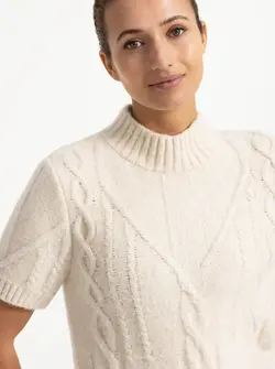 SHORTSLEEVE CABLE SWEATER