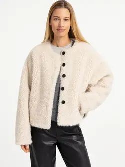 VESTE OVERSIZE EN FAUSSE FOURRURE