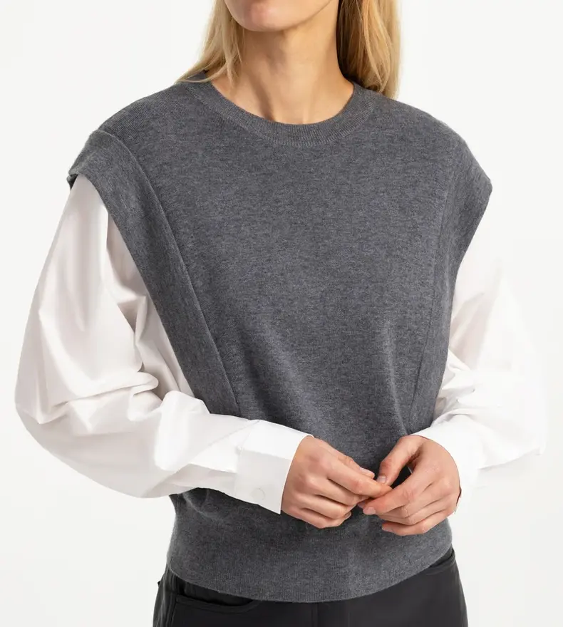 PULL À MANCHES TISSÉES