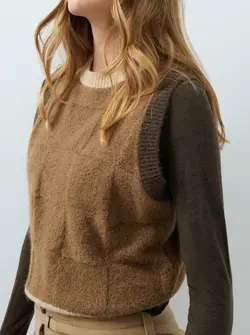 CHECK TEXTURED SPENCER