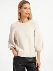 TEXTURED SLEEVE SWEATER