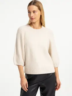 TEXTURED SLEEVE SWEATER