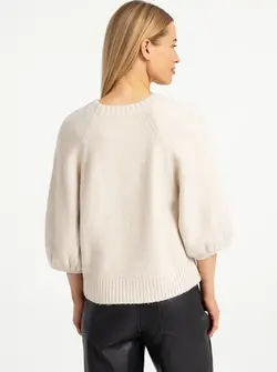 TEXTURED SLEEVE SWEATER