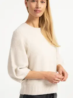 TEXTURED SLEEVE SWEATER