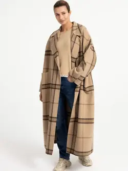 LONG CHECK COAT