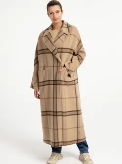 LONG CHECK COAT
