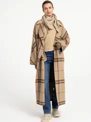 LONG CHECK COAT