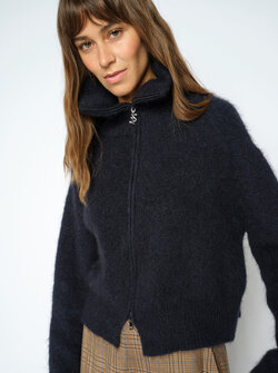 MMHULDA KNIT ZIP CARDIGAN
