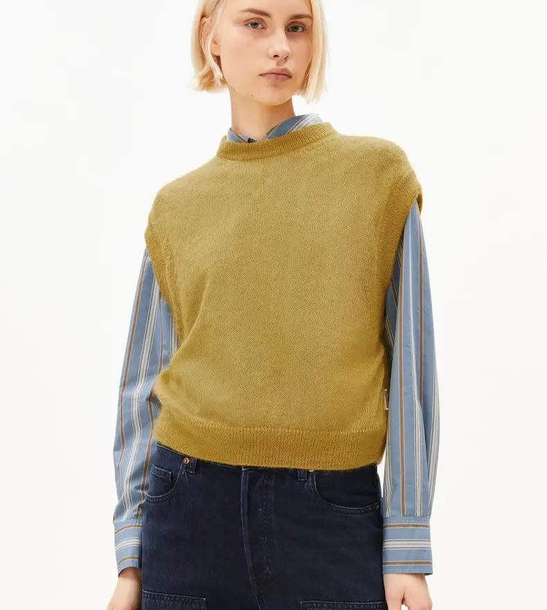 GILET EN MAILLE MÉLANGÉ MOHAIR