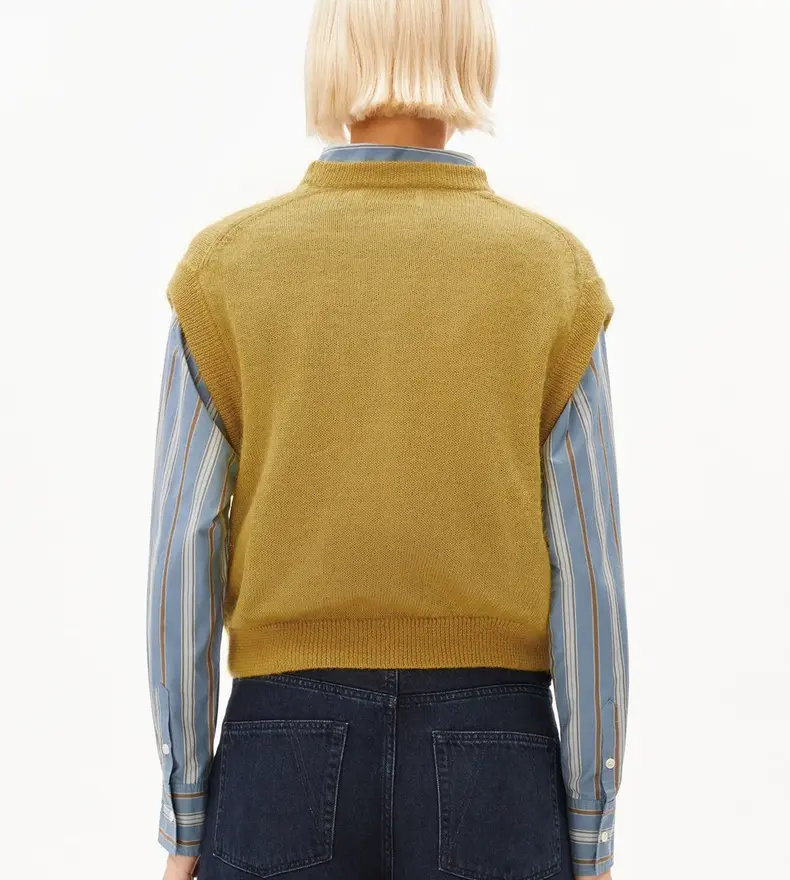 GILET EN MAILLE MÉLANGÉ MOHAIR
