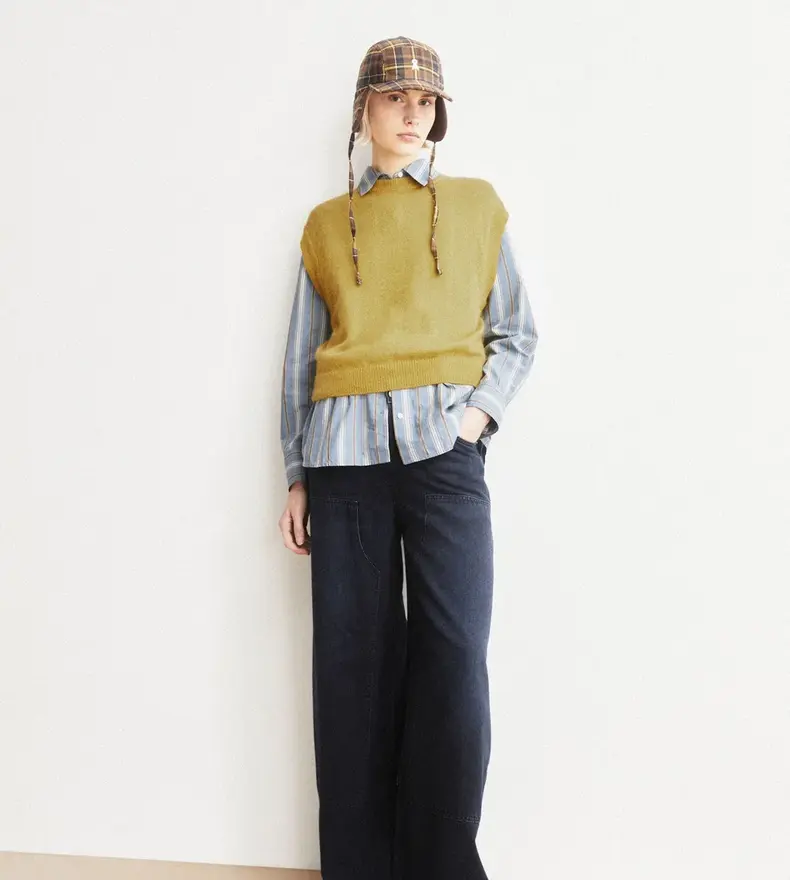 MOHAIR BLEND KNIT VEST