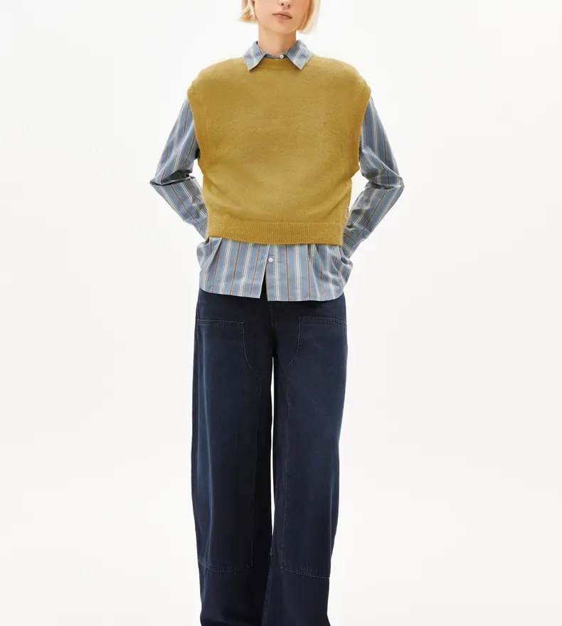 GILET EN MAILLE MÉLANGÉ MOHAIR