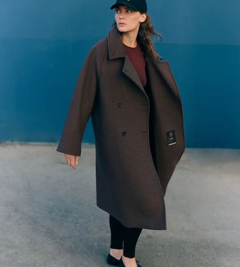 WOOL DOUBLE-BREASTED COAT