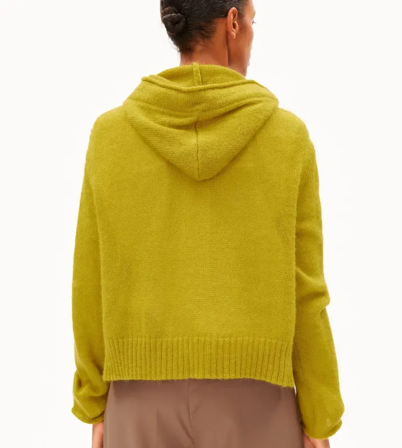 MOHAIR BLEND KNIT HOODY