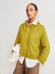 SWEAT À CAPUCHE EN MAILLE