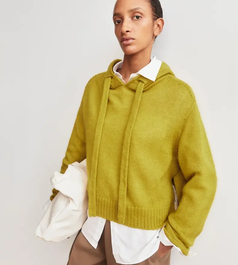 SWEAT À CAPUCHE EN MAILLE