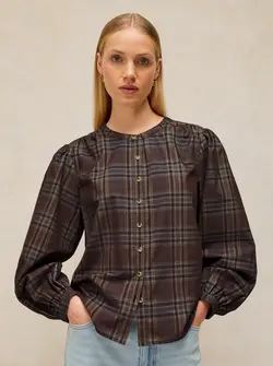 LANA CHECK CORD TOP