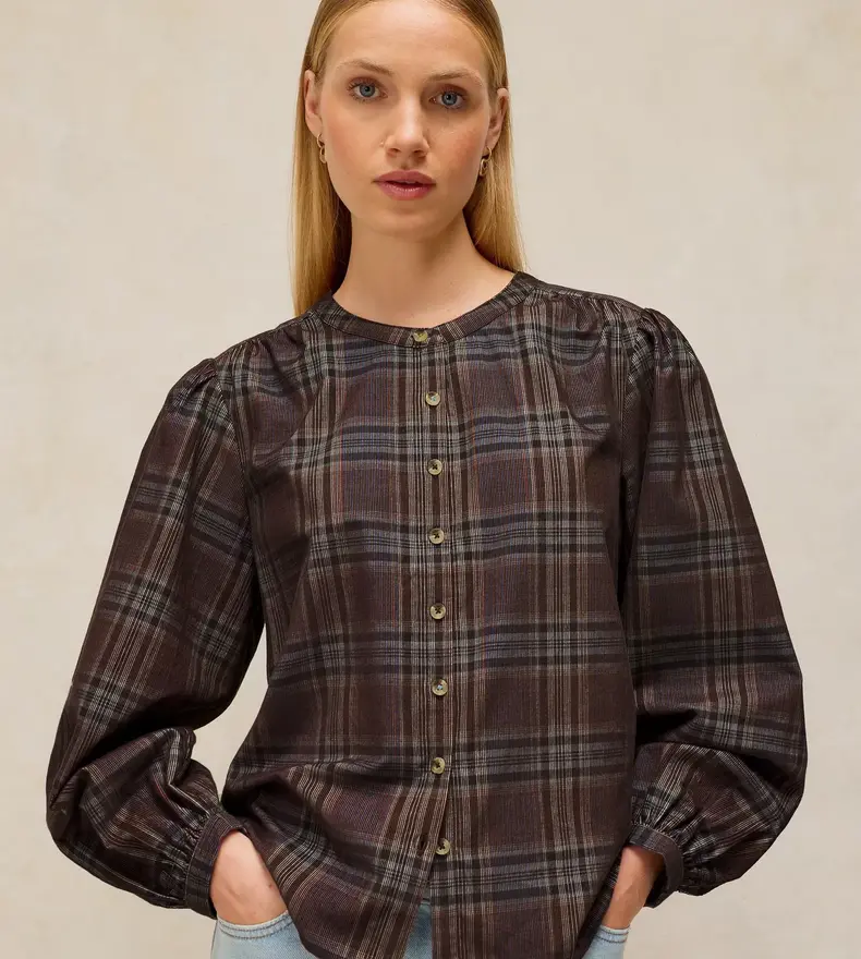 LANA CHECK CORD TOP