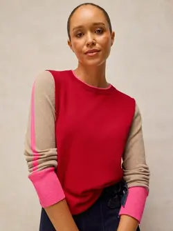 KATIE COL BLOCK SWEATER