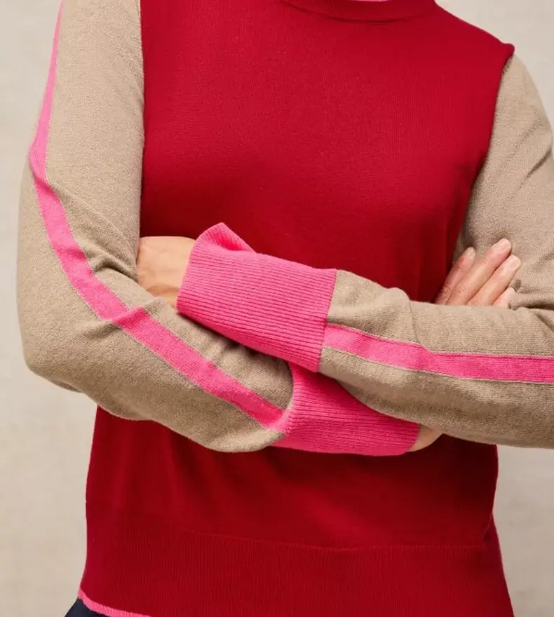 KATIE COL BLOCK SWEATER
