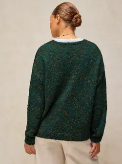 TEXTURE V NECK SWEATER