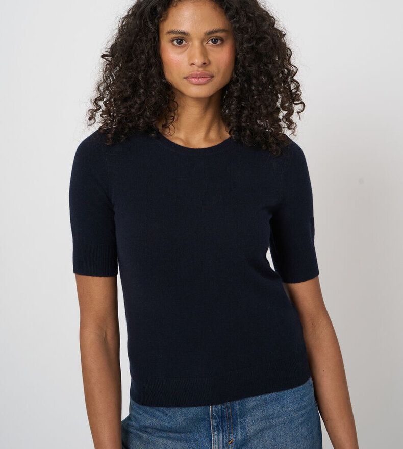 PULL CACHEMIRE MANCHES COURTES