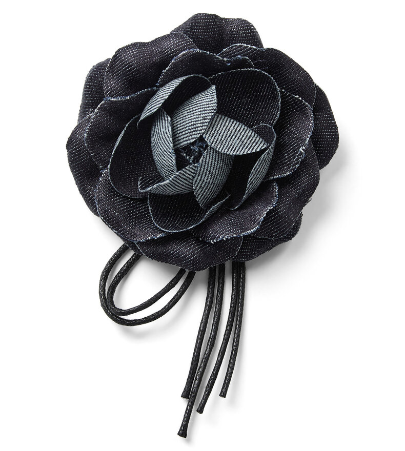 MMBROOCH DENIM FLOWER